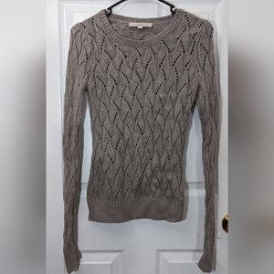 ANN TAYLOR LOFT Crochet Wool Sweater - Smokey Gray 🩶 XS